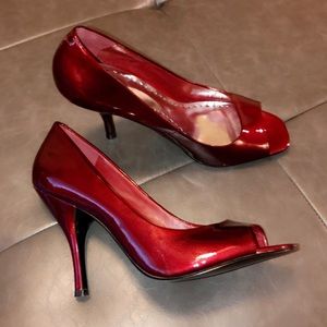BCBG | Red Peep Toe Pump SZ 10